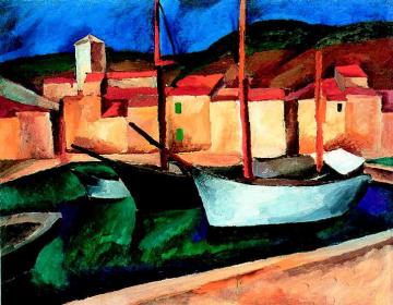 Cassis. Boats Artwork by Pyotr Konchalovsky