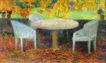 The Large Stone Table under the Chestnut Street at Marquayrol Artwork by Henri Martin