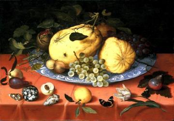 Fruit still life with shells and a tulip Artwork by Balthasar van der Ast