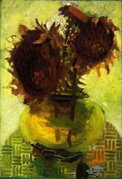 Sunflowers At Choisel Artwork by Georges Braque