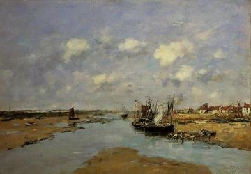 Etaples, La Canache, Low Tide Artwork by Eugène-Louis Boudin