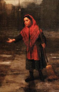 The Crossing Sweeper Artwork by John George Brown