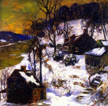 Winter Evening Afterglow Artwork by Fern Isabel Coppedge