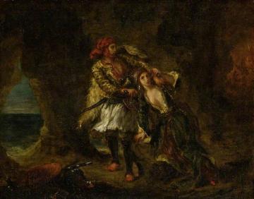 The Bride of Abydos Artwork by Eugène Delacroix