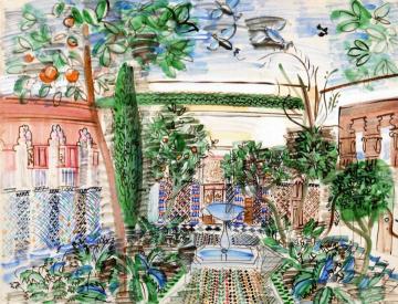 The Garden Of The Sultan's Palace In Marrakech Artwork by Raoul Dufy