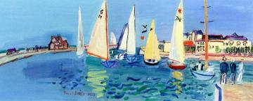 Regatta At Deauville Artwork by Raoul Dufy