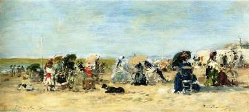Trouville, Beach Scene Artwork by Eugène-Louis Boudin