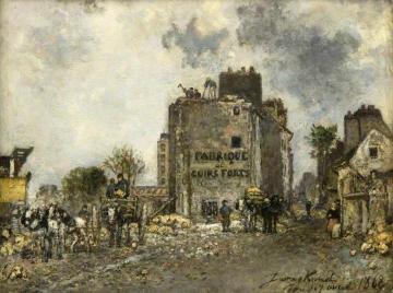 Paris, Demolition of the Rue des Francs-Bourgeois Artwork by Johan Berthold Jongkind