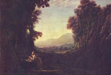 Landscape with Penitent Magdalene Artwork by Claude Lorrain
