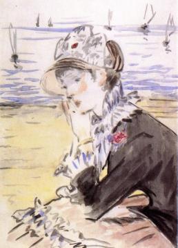 Young Woman by the Sea Artwork by Edouard Manet