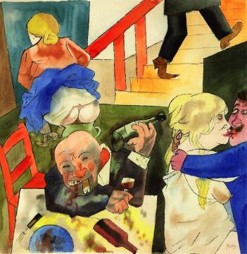 Orgie Artwork by George Grosz