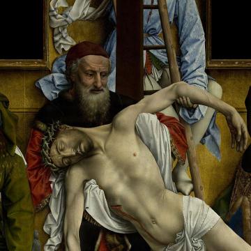 The Descent From The Cross (detail) Artwork by Rogier van der Weyden