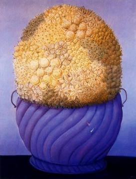 Flowers Artwork by Fernando Botero