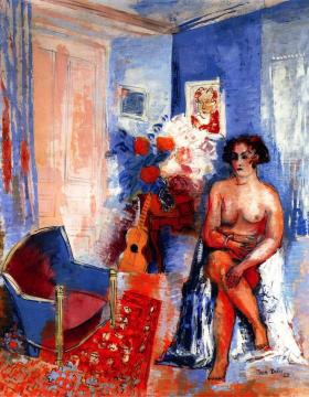 Model In The Studio Artwork by Jean Dufy