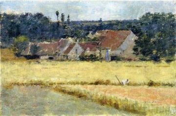 French Farmhouse Artwork by Theodore Robinson