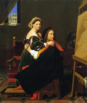 Raphael and La Fornarina Artwork by Jean Auguste Dominique Ingres