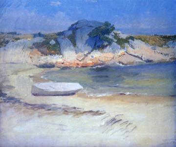 Sheltered Cove Artwork by Frank Duveneck