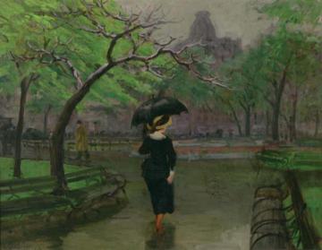 Spring Rain, New York Artwork by John Sloan