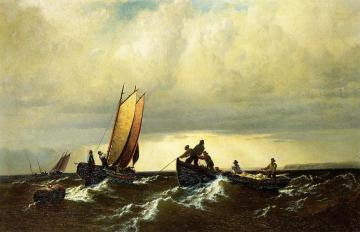 Fishing Boats on the Bay of Fundy Artwork by William Bradford