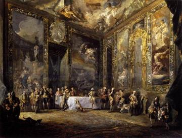 Charles Iii Dining Before The Court Artwork by Luis Paret y Alcazar