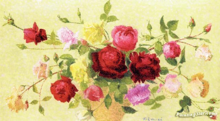 Bouquet of Roses Artwork by Achille Lauge
