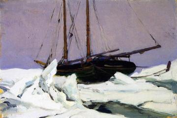 Schooner In The Ice Pack (study) Artwork by Clarence Gagnon