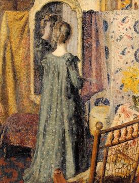 Woman Standing in Front of the Mirror Artwork by Georges Lemmen