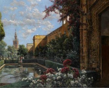 Murillo Gardens, Seville Artwork by Manuel Garcia y Rodriguez