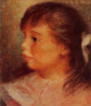 Portrait of a Little Girl Artwork by Pierre Auguste Renoir