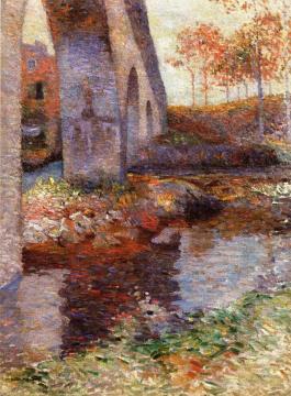 Le pont sur la rivière Artwork by Henri Martin