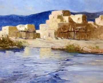 Taos Pueblo Artwork by Georges Ames Aldrich