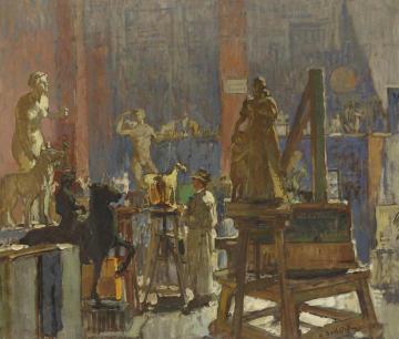 The Artist's Studio Artwork by Konstantin Gorbatov