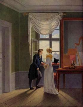 Couple at the Window Artwork by Georg Friedrich Kersting
