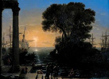 Coast Scene with the Embarkation of Saint Paul Artwork by Claude Lorrain