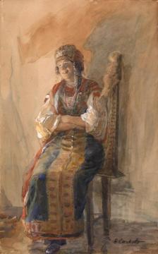 Peasant Woman Artwork by Fedot Sychkov