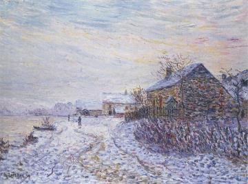 Snow rifts near the Seine Artwork by Gustave Loiseau
