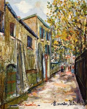 The Rue Saint-vincent In Montmartre Artwork by Maurice Utrillo