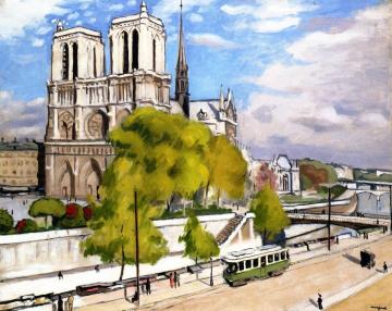 Paris, the Seine and Notre Dame Artwork by Albert Marquet
