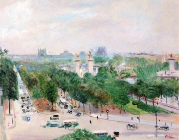 Paris, The Pont Alexandre III Artwork by Lucien Adrion