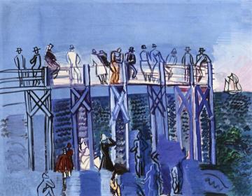 The Pier and the Beach at Havre Artwork by Raoul Dufy