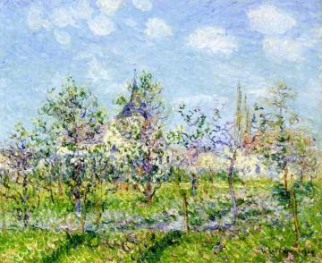 Flowering Orchard, Spring Artwork by Gustave Loiseau