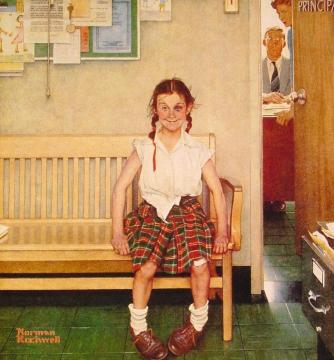 Girl with Black Eye Artwork by Norman Rockwell