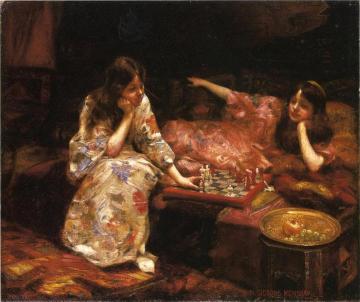 Repose - A Game Of Chess Artwork by Henry Siddons Mowbray