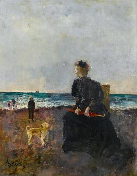 Lady on the Beach Artwork by Alfred Stevens