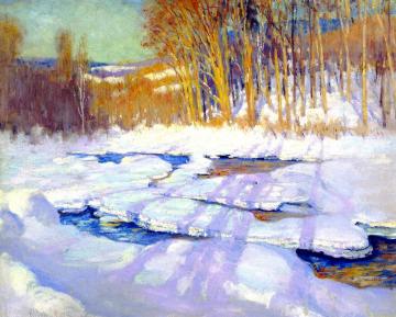 Frozen River, Jackson, New Hampshire Artwork by Alson Skinner Clark