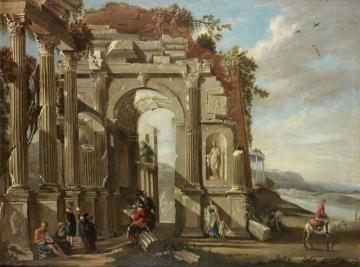 Temple Ruins Artwork by Viviano Codazzi