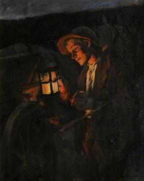Study For The Carter In 'the Lighting Up Time' Artwork by Stanhope Alexander Forbes