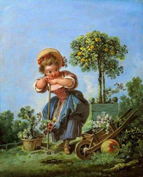 Young Gardener Artwork by Francois Boucher