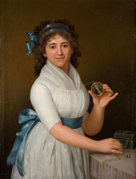 Portrait of a Lady with a Medallion Artwork by Gaspare Landi