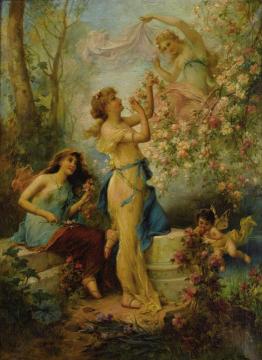 Venus With Putti And Attendants Artwork by Hans Zatzka